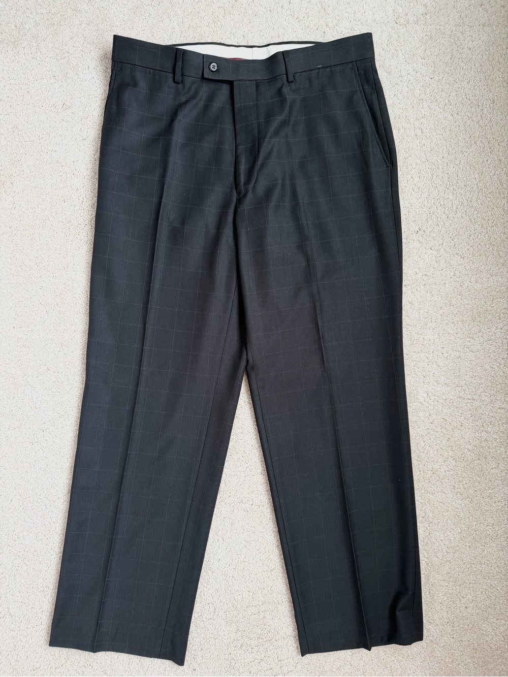 Louis Raphael Black Windowpane Dress Pants